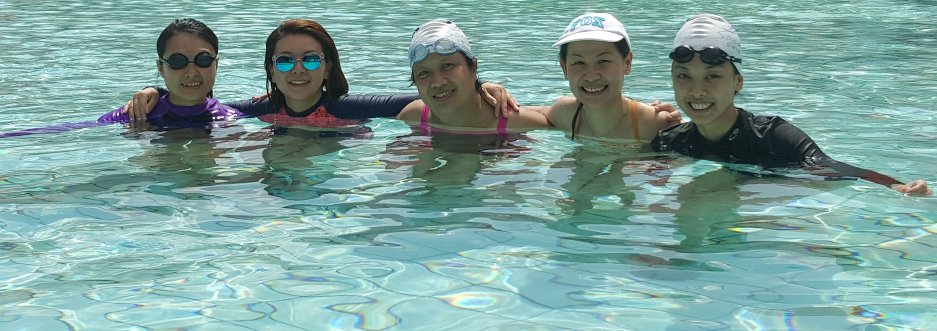 Swimmers pictured on SwimBest’s ladies lesson page